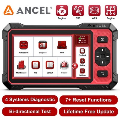 ANCEL DS400 Lite OBD2 Scanner Bidirectional Scan Tool with 7 Reset FCA Support