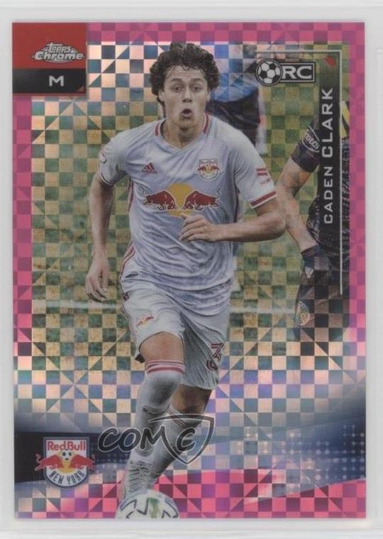 2021 Topps Chrome MLS Pink X-Fractor Caden Clark #115 12b5