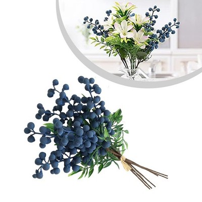 Realistische Heidelbeere künstliche Beeren mit Stielen für Wohnkultur und DIY
