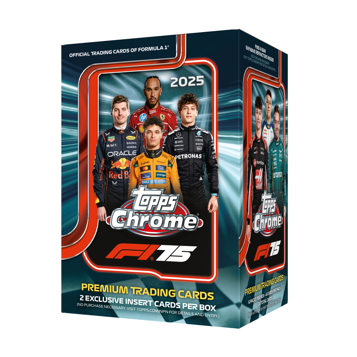 2025 TOPPS CHROME Formula 1 VALUE BLASTER BOX (24 Cards) F1 Racing