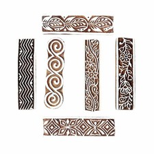 Border Shape Wooden Printing Block Fabric Printing Block Textile Stamps
