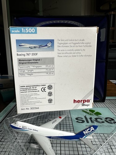 Herpa Wings 502566 NCA Nippon Cargo Boeing 747-200F 1:500 Scale Diecast Model - Picture 4 of 12