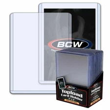 1 Pack of 25 BCW 79pt 1.5MM THICK TOPLOADERS Trading Card Holder Rigid Patch