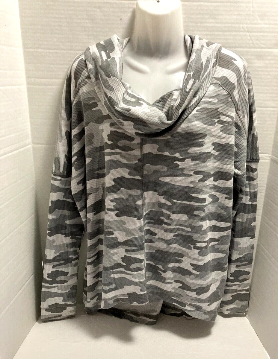 Camo cowl neck sweater sale