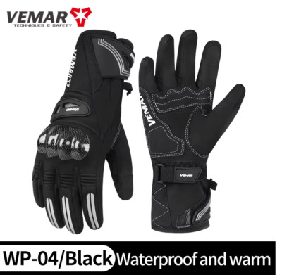 Vemar Large Motorcycle Motorbike Gloves Touch Screen Winter Waterproof
