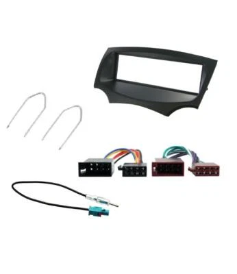 MOTORGUARD Car Stereo Radio Fascia Panel ISO & Aerial Fitting Kit For Ford KA Black 2009-16
