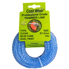 HEAVY DUTY TWIST STRIMMER LINE 3mm X 15M FOR PETROL STRIMMERS WIRE CORD 0.47 per metre
