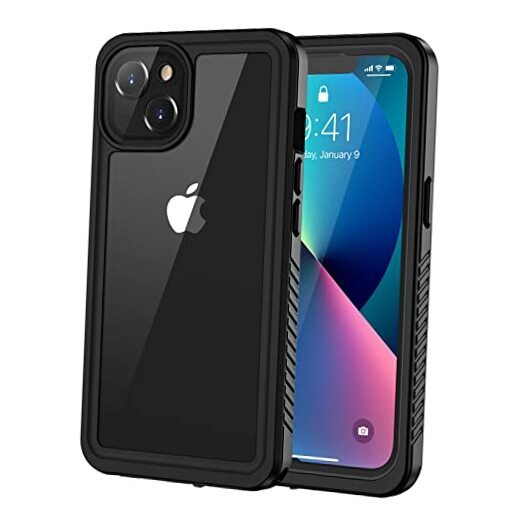 Lanhiem for iPhone 13 Case, IP68 Waterproof Dustproof Shockproof Cases Black