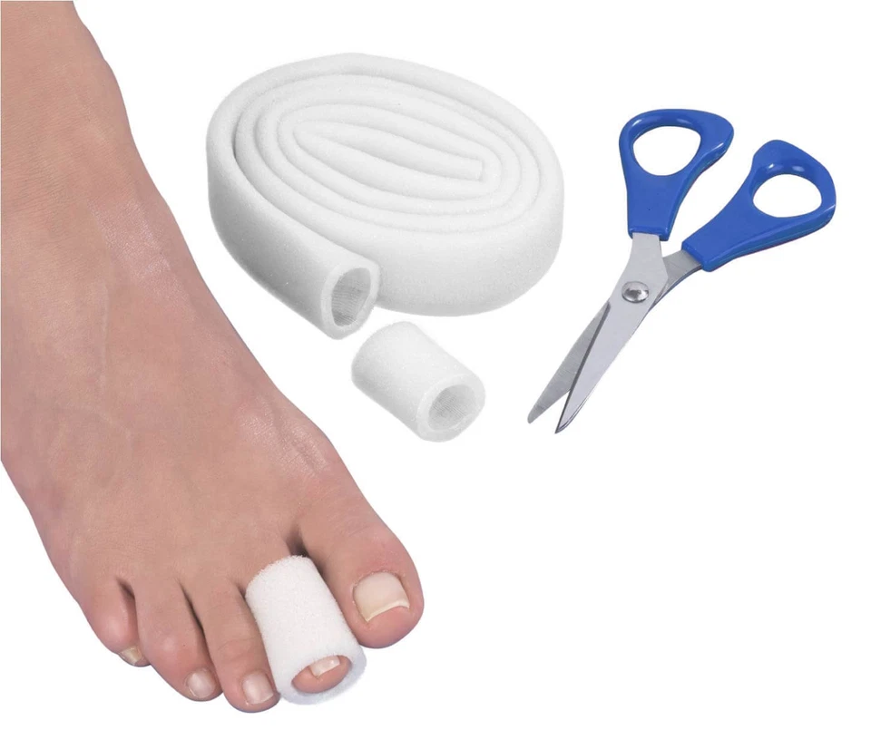 MAXIMEX Schlauch Fix 1er Finger Fuß Zehen 1 m x 2,5 cm zuschneidbar Polster Füße