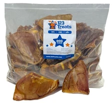 Pig chews for Dog - 100% Natural Pork Dog Treats (100 Count)