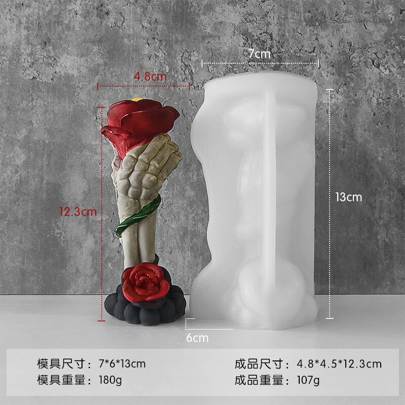 Skull Rose Candle Mold Hand Crystal Ball Mold Ghost Mold Resin Soap