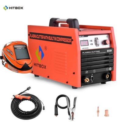 HITBOX 40A Plasmaschneidanlage 220V IGBT Eingebaute Plasma Cutter w/Schweißhelm