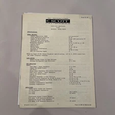 Original HH Scott Service Manual / Model 342B 382B