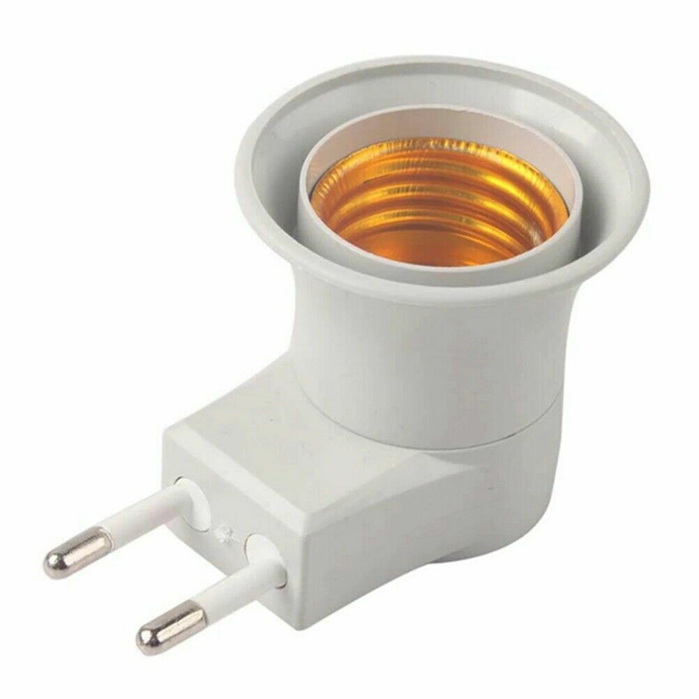 Adaptador de enchufe UE E27 con interruptor Portalámpara para enchufe