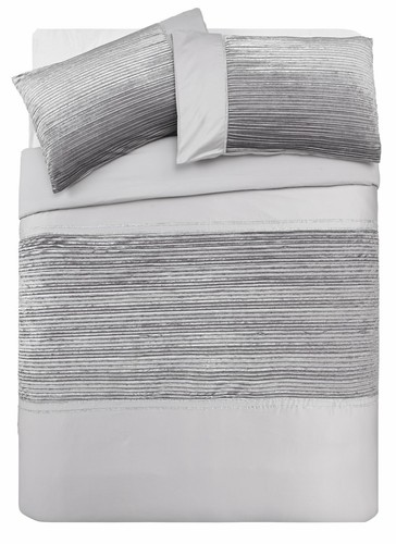 Sparkle Silver Velvet Bedding Set 