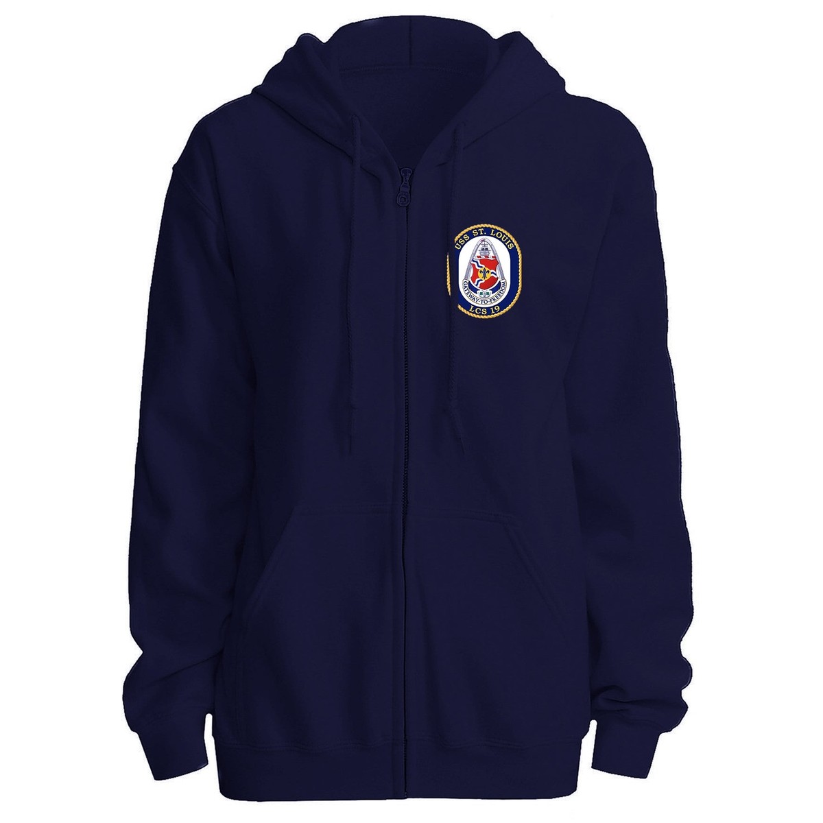 LCS-19 USS St. Louis Navy Full-zip Hoodie | eBay