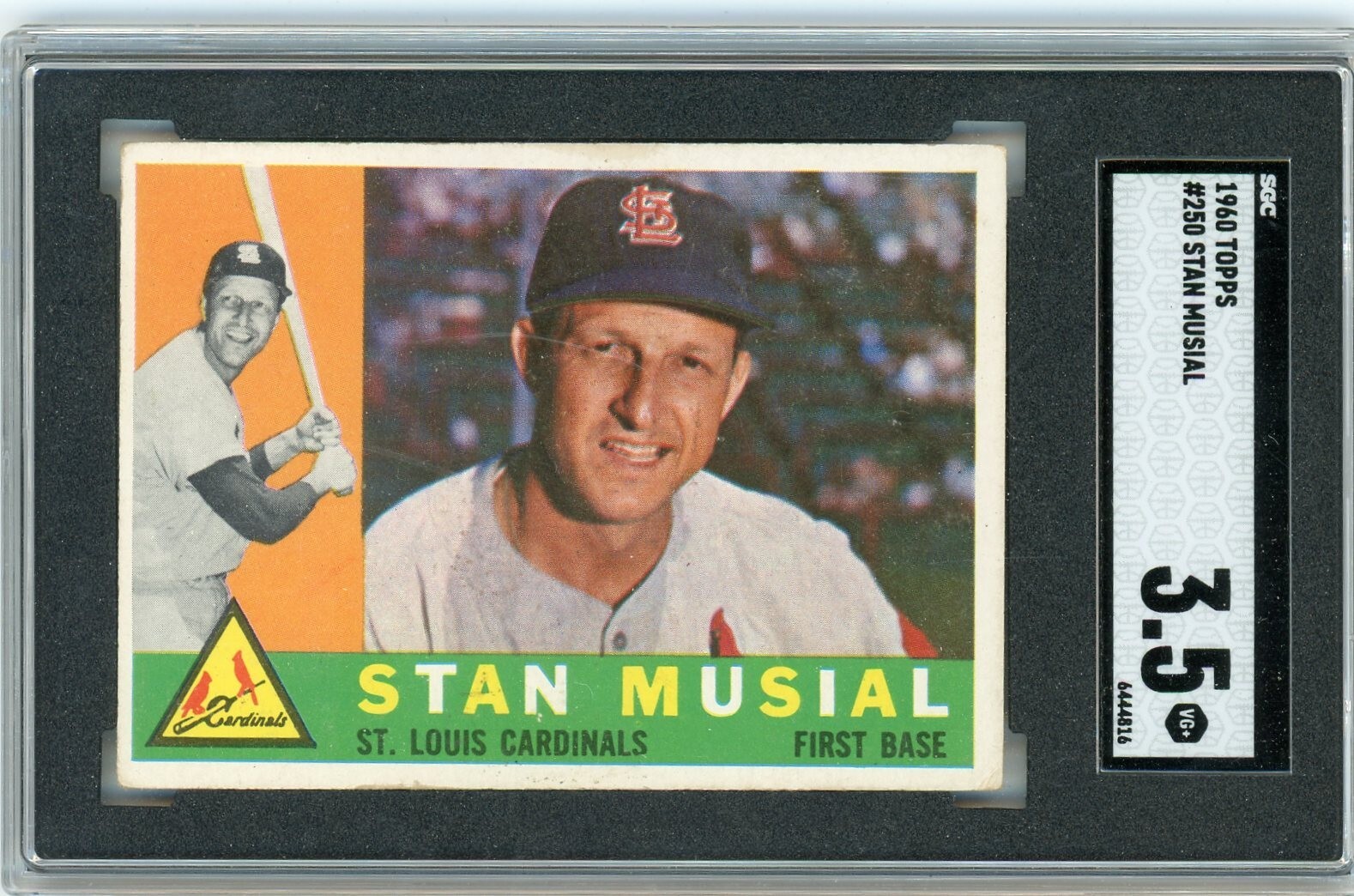1960 Topps Stan Musial #250 St. Louis Cardinals SGC 3.5