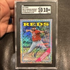 Graham Ashcraft 2023 Topps 1988 Rookie ON CARD Auto /199 SGC 10 REDS