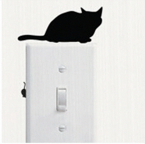cat light switch cover