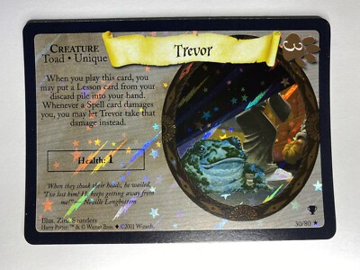 Harry Potter TCG WOTC Quidditch Cup Trevor #30/80 Holo Foil LP