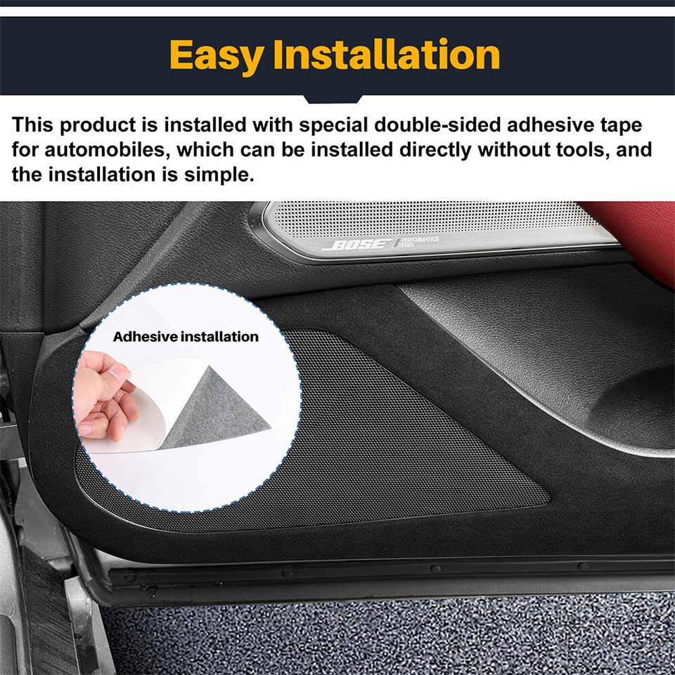 For Infiniti Q60 Q60S 20132022 Car Door AntiKick Pad Trim Black Suede