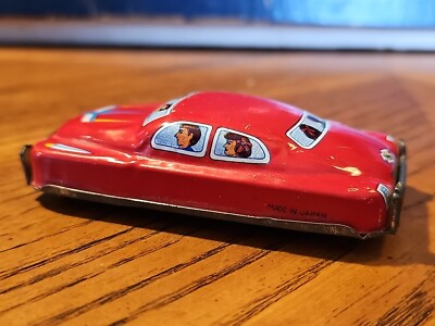 Tin Litho Friction Toy Car 1950's Red Made in Japan | eBay