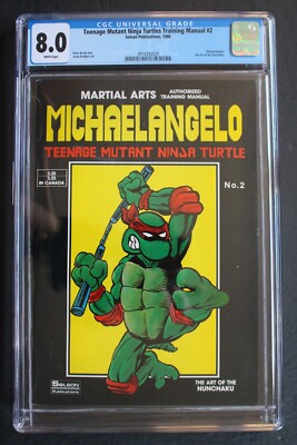 TMNT TRAINING MANUAL #2 Michaelangelo Art of Nunchaku 1986 Solson Scarce CGC 8.0