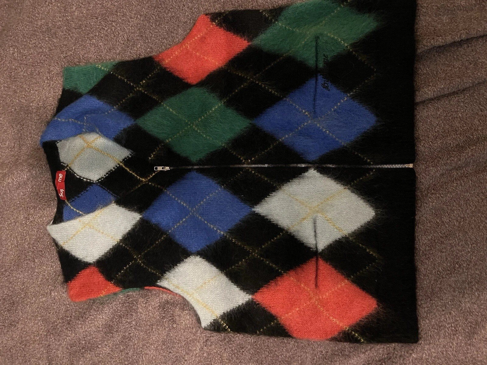 GILET ZIPPÉ ARGYLE BROSSÉ SUPRÊME XL