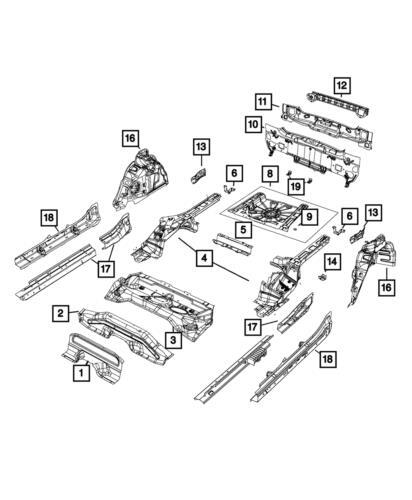 Soporte de riel de marco trasero derecho para Mopar Jeep Renegade 2015-2025 (N/P 68246111AA)