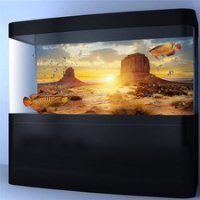 Aquarium Background Poster Desert View Fish Tank Reptile Static Adsorption Film