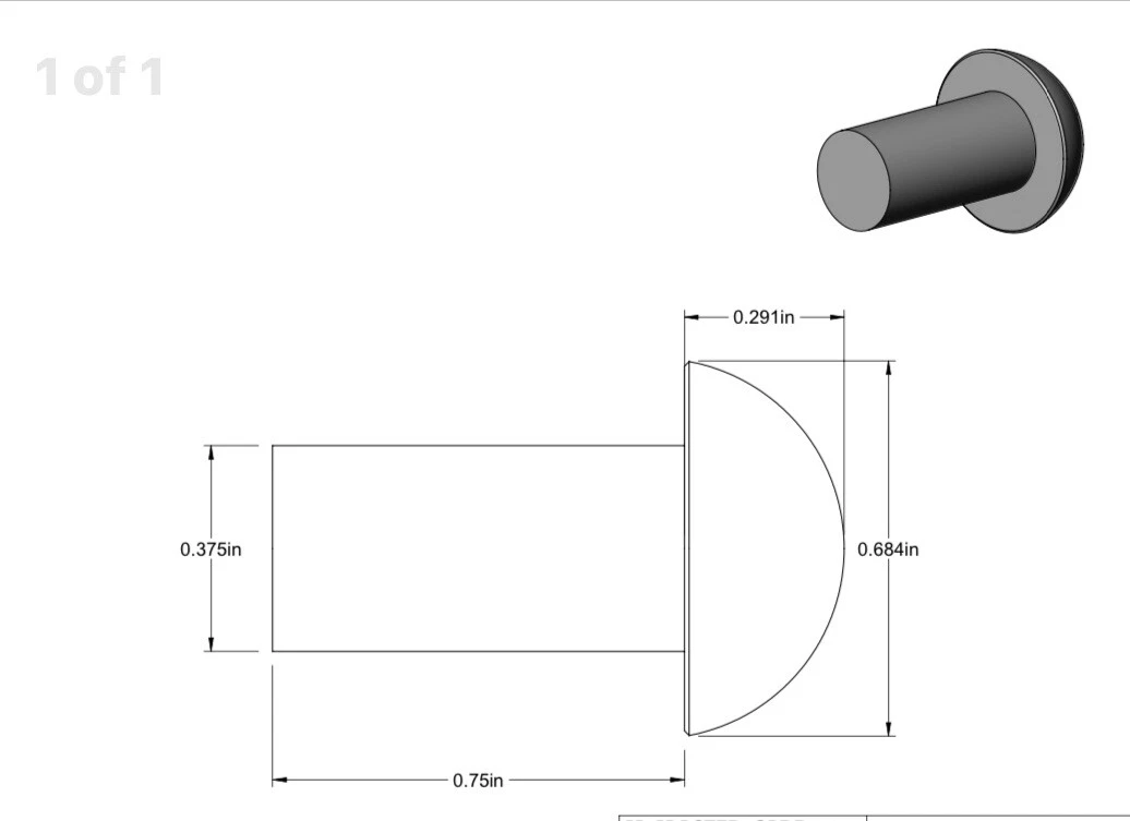 Discover 136+ button head rivet drawing seven.edu.vn