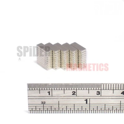 SPIDER MAGNETICS Neodymium Block Magnets 8mm x 3mm x 1mm tiny strong thin neo magnet 8x3x1 mm