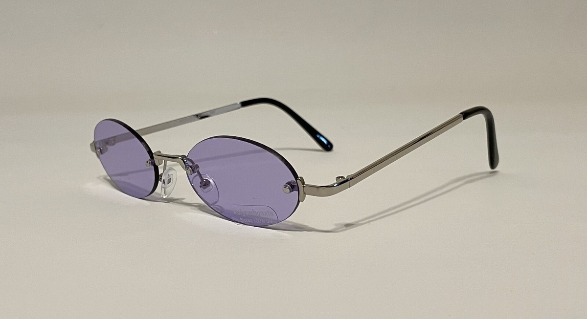 専用BURBERY rimless oval sunglasses silver Burberry 1990's Rimless Oval Sunglasses – Vintage by Misty