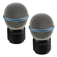 2x Wireless Mic Replacement Head Capsule Fit For Shure BETA58/58A Microphone hm