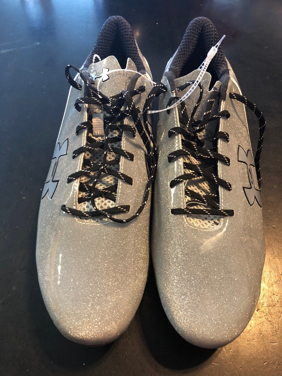NEW Under Armour Spotlight LE Football Cleats Silver 1275481  display picture 2