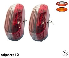 Kit 2 Luci Side marker Luce ingombro Laterale Bianco Rosso Camper Caravan