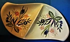 Vintage Red Wing Pottery Country Garden Divided Vegetable Dish Circa 1953
