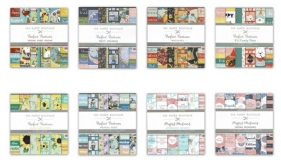 PAPIER BOUTIQUE TOPPER & SPRUCH MUSTER PAPIER PACKUNGEN 6 x 8'' x 8'' - 10 THEMEN