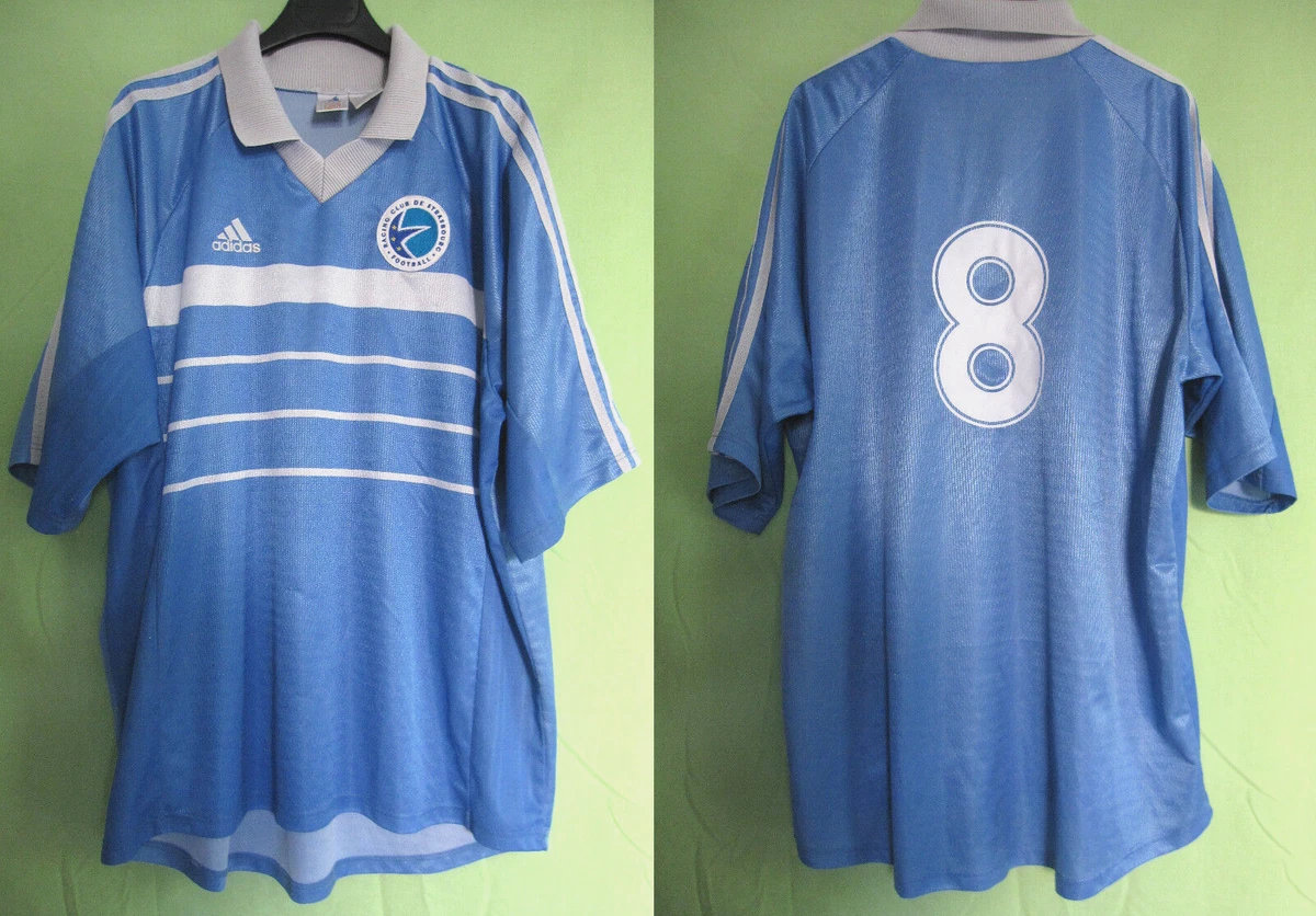 Maillot De Foot RC Strasbourg Keller 1992-1993 – Adidas Taille L, Manches Longues