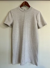 Zara Winter White Short Sleeve Cotton Blend Shift Dress Small