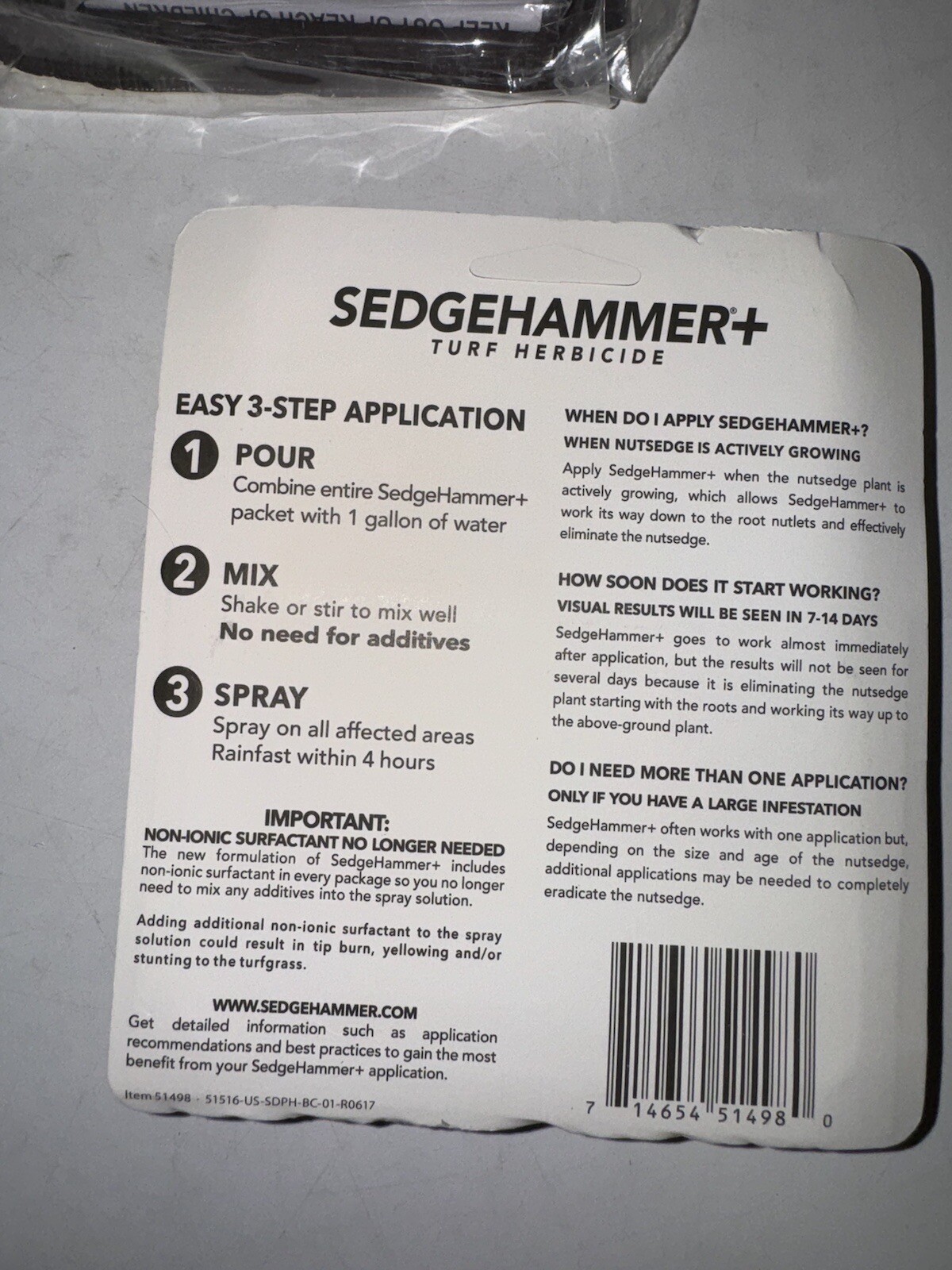 Sedgehammer PLUS + Turf Herbicide Halosulfuron Controls Nutsedges Weeds