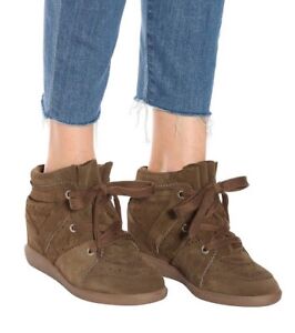 lilla hypotese Autonom NEW Isabel Marant Etoile Bobby Suede Wedge Sneakers Size EU 39 Tan Color |  eBay