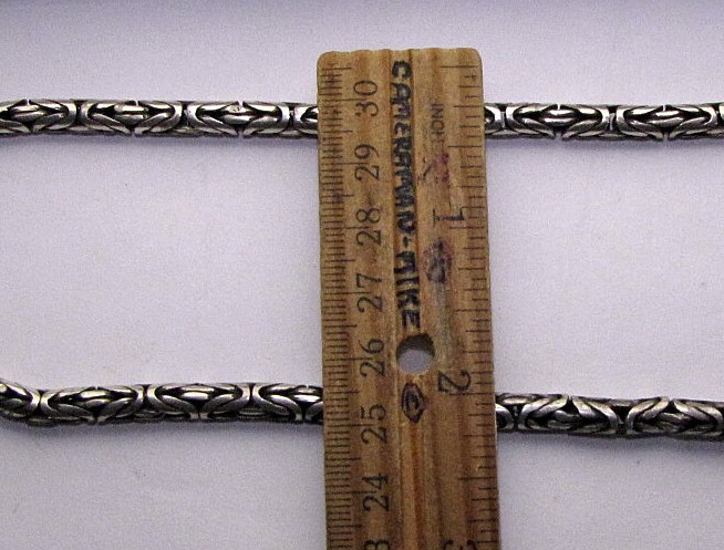 Round Byzantine Necklace Solid Sterling Silver 18… - image 5