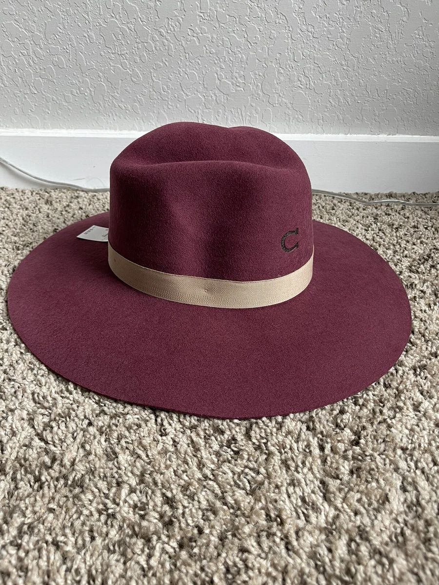 Charlie 1 Horse Cowboy Cattleman Felt Highway Burgandy Medium M Hat