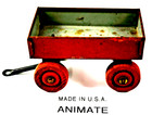 Vintage Tin-Plate Animate Toy Farm Trailer Type A Made in Usa For Baby Tractor