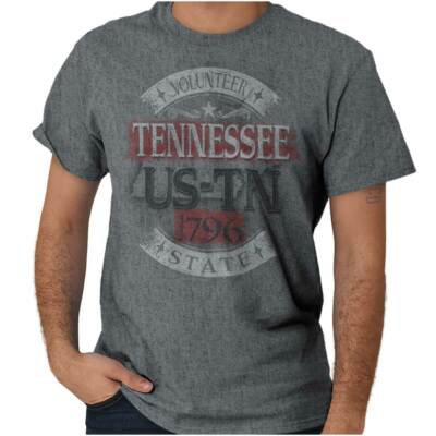 Traditional Tennessee US State Tourist TN Womens or Mens Crewneck T Shirt Tee