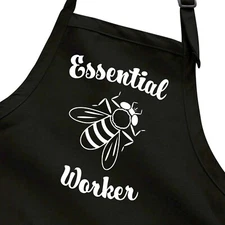 Essential Worker Love Earth Day Climate Change Save The Bees gift Apron Pockets