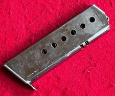 MEC-GAR MAGAZINE FOR SIG SAUER SP220 7-ROUND .45 MAGAZINE-NICKEL FINISH-USED