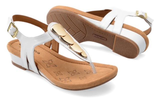 Comfortiva Summit White Thong Wedge Sandal Women's sizes 6-10/NEW!! | eBay