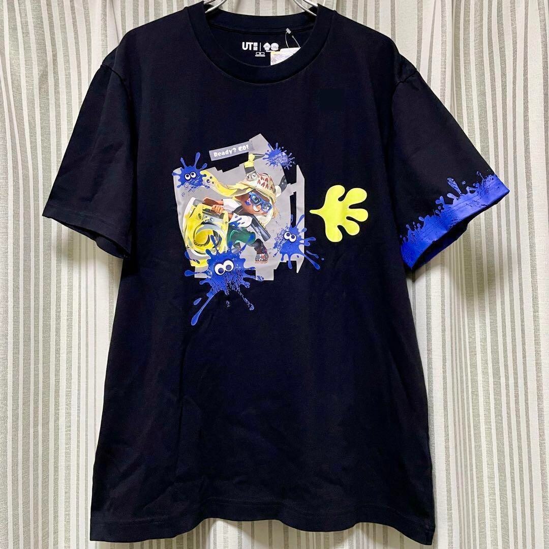 Splatoon 3 x UNIQLO Limited Design Black Seeve Ink Pattern Size L